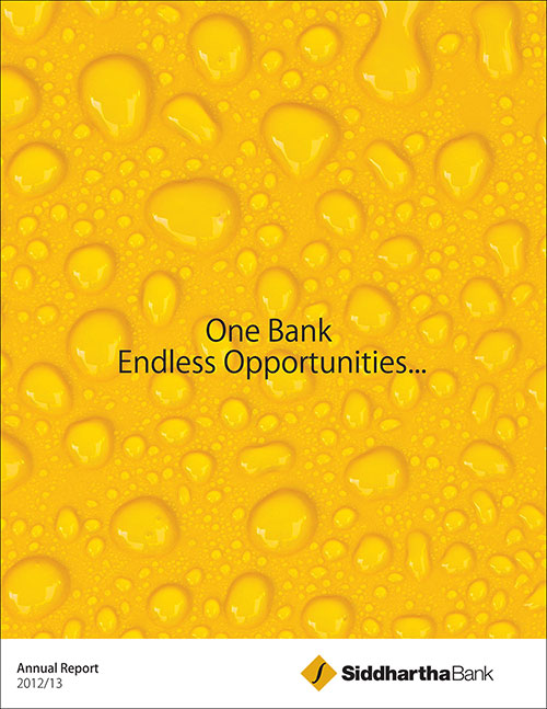 exclusive, creative annual report for Siddhartha Bank Nepal - cover