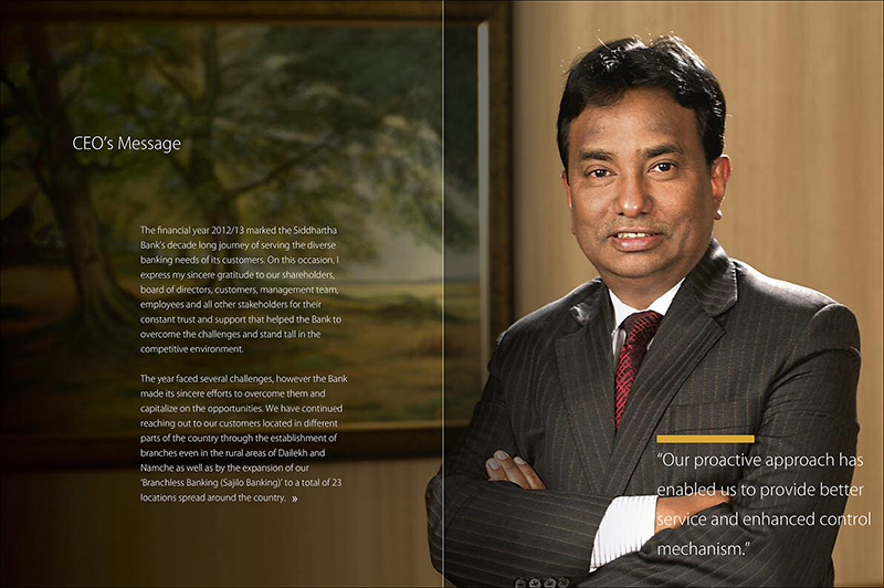 exclusive, creative annual report for Siddhartha Bank Nepal - page-1