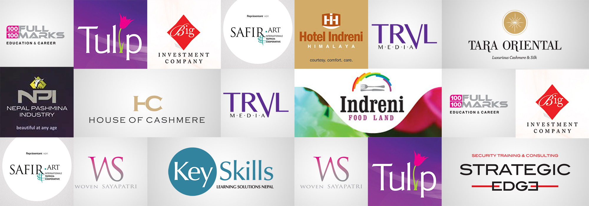 professional experience in logo design, report, book & advertising
